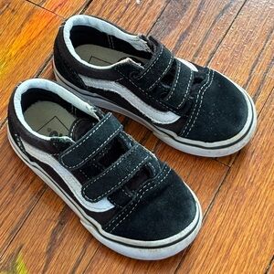 Vans black suede Velcro sneakers